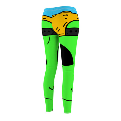 Backpacker Alien Visitor Round Women's Cut & Sew Casual Leggings