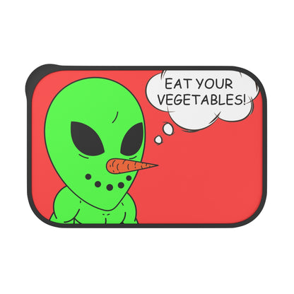 Veggie Visi The Vegetable Visitor Alien Eat Your Veg PLA Bento Box with Band and Utensils