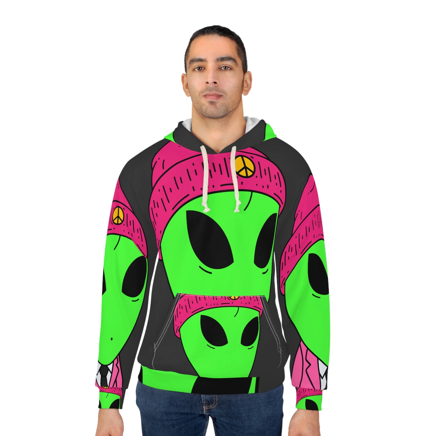 Sudadera con capucha unisex Business Alien Anime Cartoon AOP 