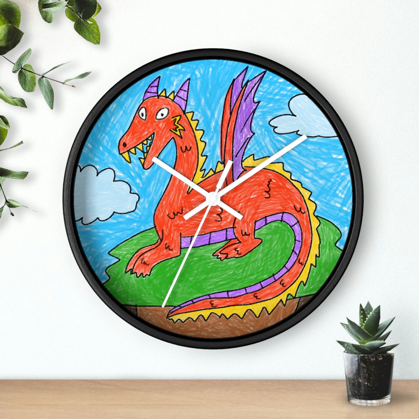 Reloj de pared medieval Dragón feroz 