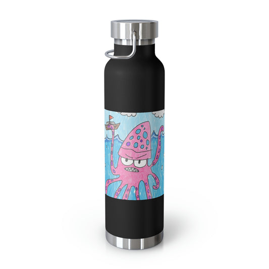 The Kraken Octopus Clean Graphic Copper Vacuum Insulated Bottle, 22oz