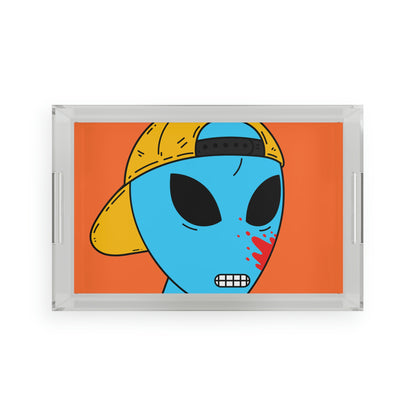 Blue Blood Visitor Alien Acrylic Serving Tray