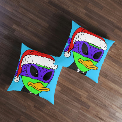 Santa Christmas Alien Visitor751 Tufted Floor Pillow, Square