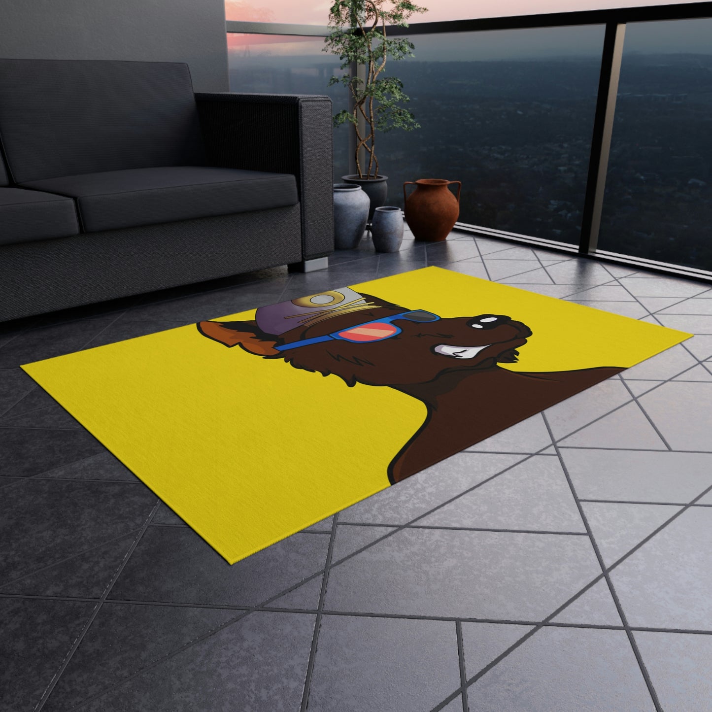 Dog Ship Yacht Captain Werewolf Cyborg Outdoor Rug