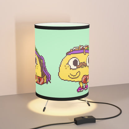 Snowboard Shred Taco Character Cartoon Tripod Lamp with High-Res Printed Shade, US\CA plug