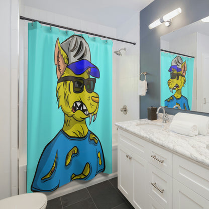 Yellow Wolf Werewolve Shower Curtains