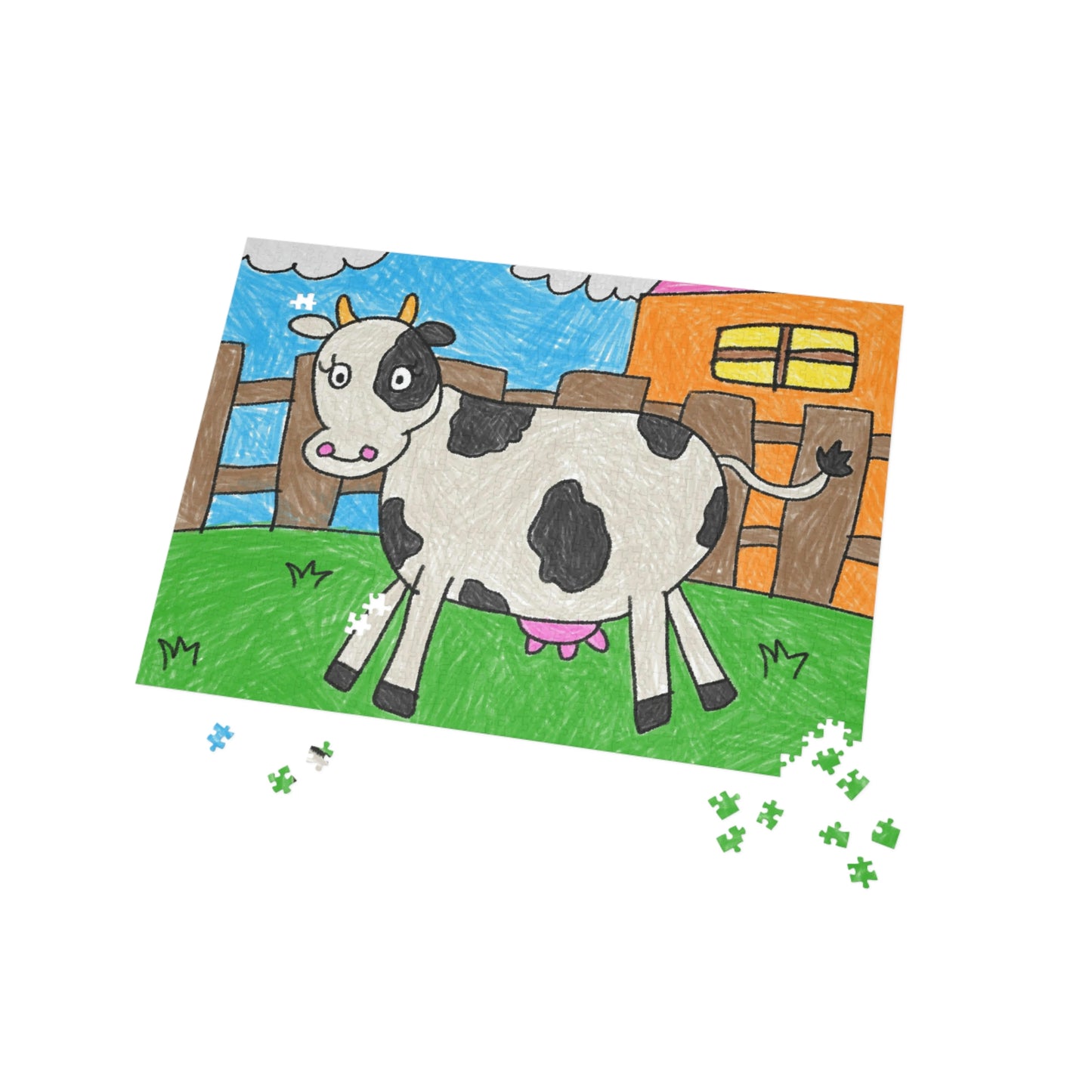 Cow Milk Farm Animal  Character Puzzle (96, 252, 500, 1000-Piece)