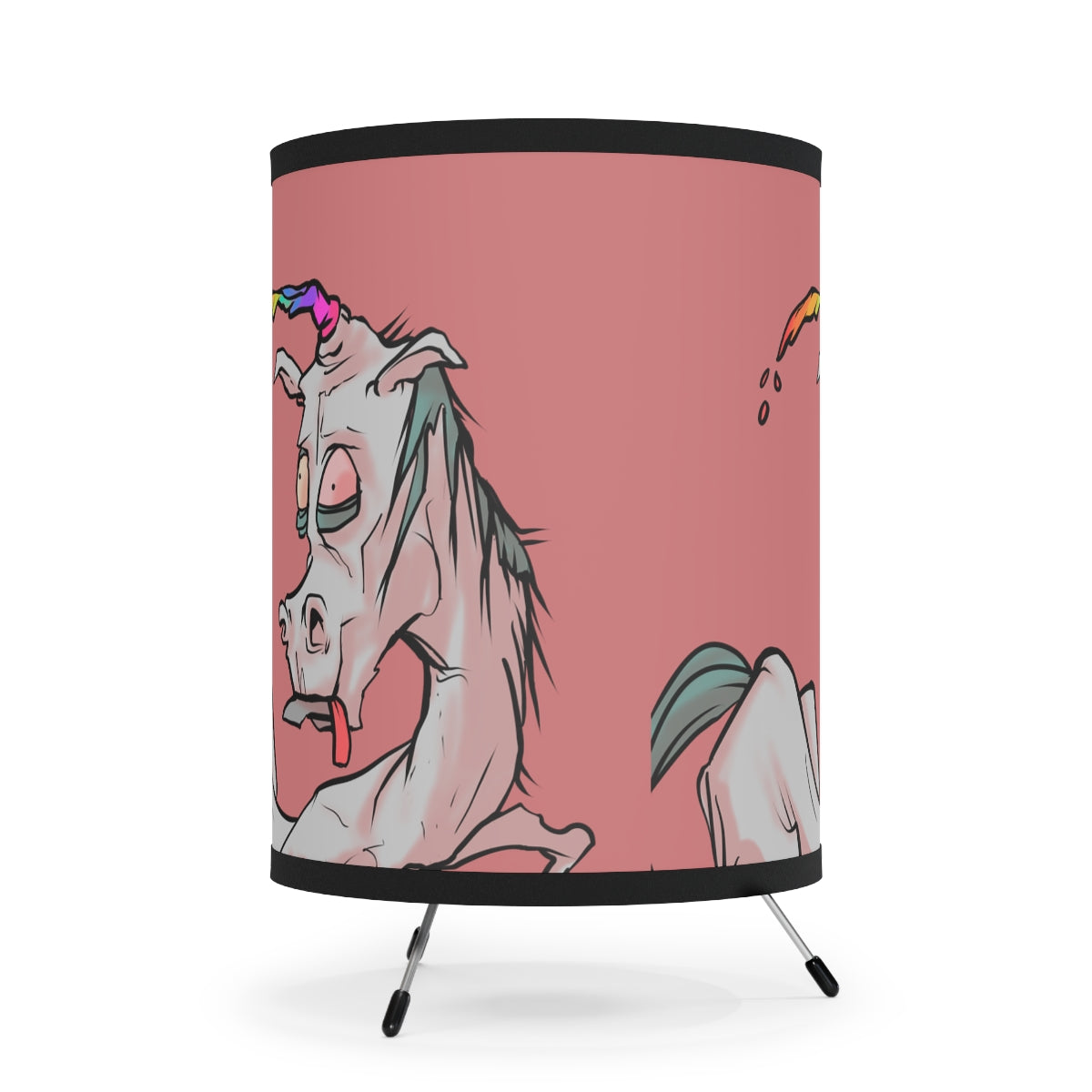 Lámpara trípode Unicorn Mythical Creature con pantalla impresa de alta resolución, enchufe US/CA 