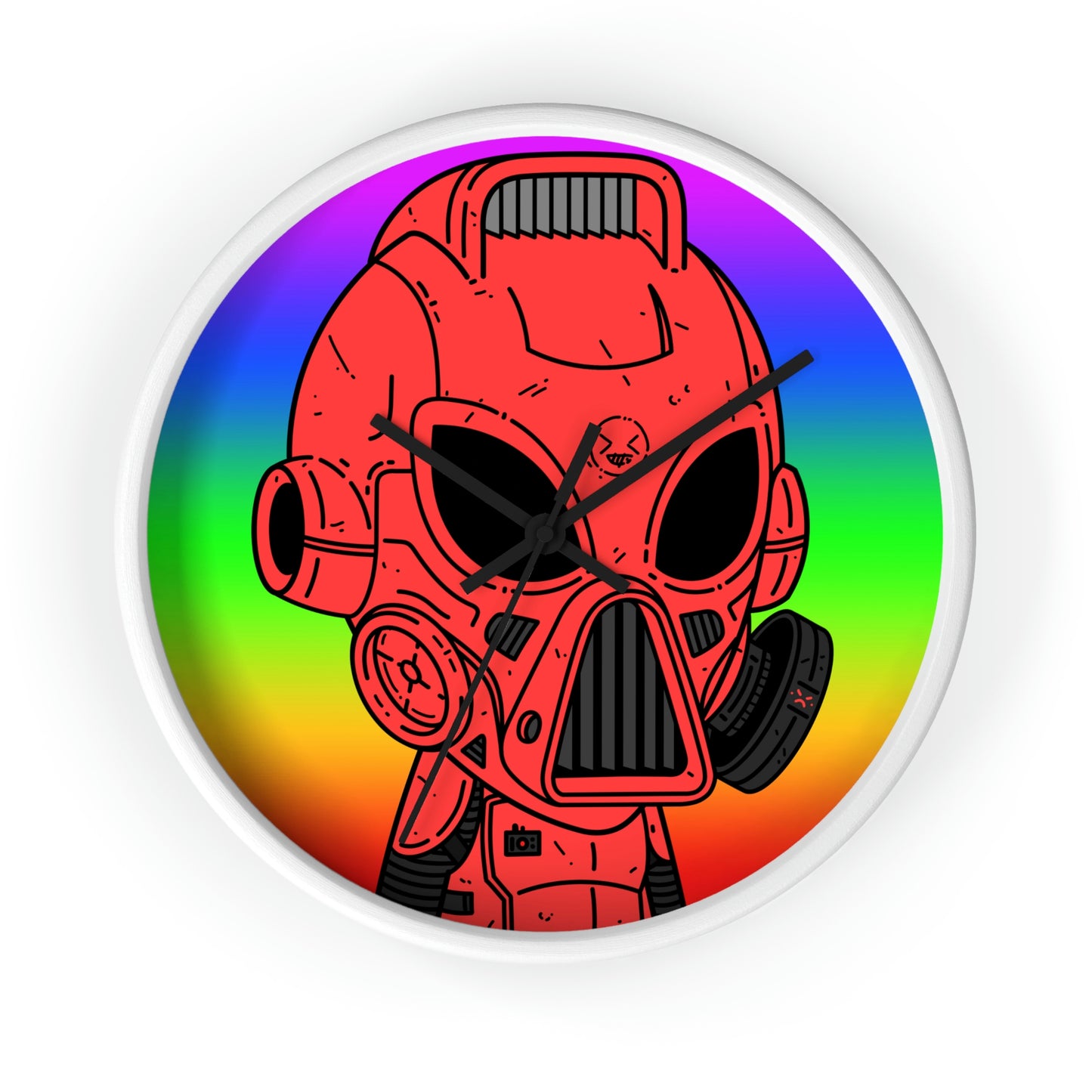 Pride Rainbow Robot Cyborg Alien Wall clock