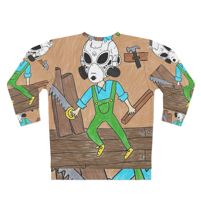 AOP Unisex Sweatshirt - Master Crafter Robotic Alien LOL Visitor Tool Utility