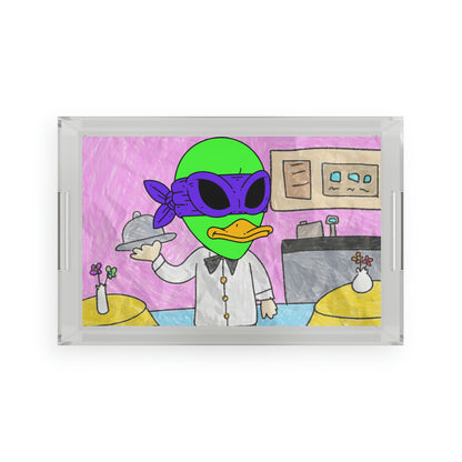 Alien Visitor 751 Acrylic Serving Tray