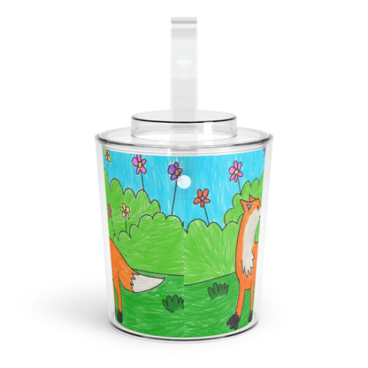 Fox Woodland Animal Foxy Ice Bucket with Tongs