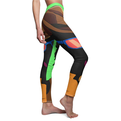 Cowgirl Wolf Cyborg Wolve Women's Cut & Sew Casual Leggings