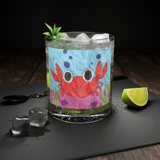 Lobster Crab Graphic Sea Lovers Bar Glass