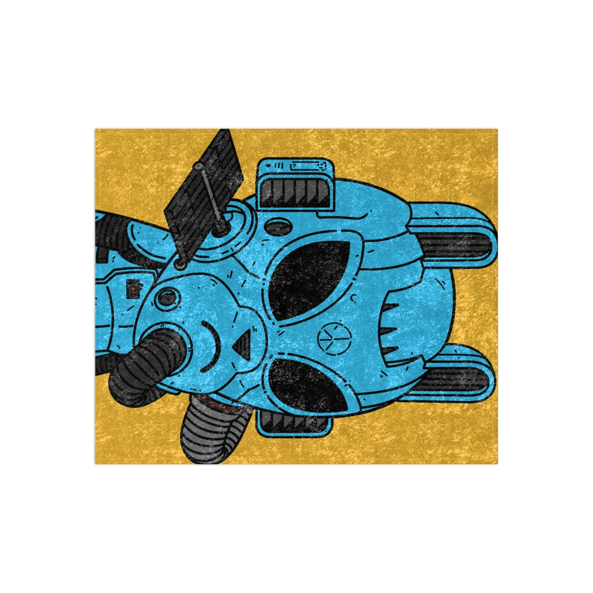 Armored Blue Peace Future Alien Cyborg Machine Visitor Crushed Velvet Blanket - Visitor751