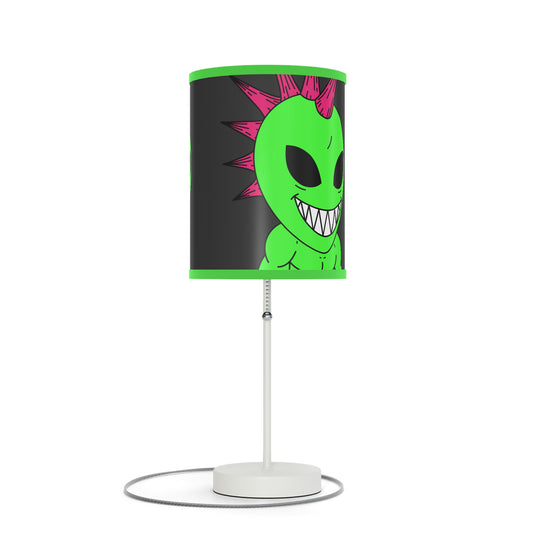 Spiked Pink Hair Muscle Alien Visitor Lamp on a Stand, US|CA plug