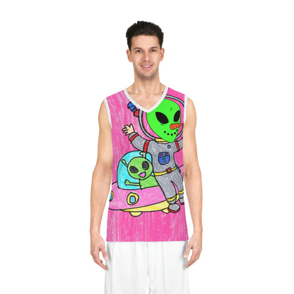 Veggie Visi Alien Vegetable Visitor UFO Basketball Jersey