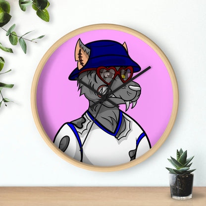 Valentine Wolf Heart Love Wall clock