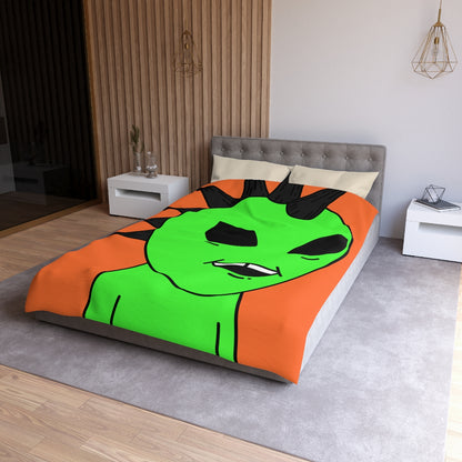 Black Hair Spiked Visitor Alien Microfiber Duvet Cover