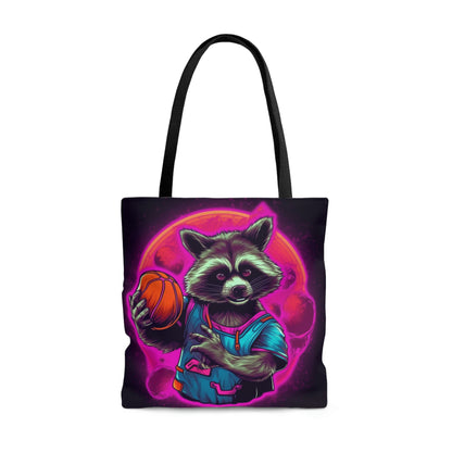 Basketball Raccoon Sport Player Athletic Animal Style Tote Bag (AOP)