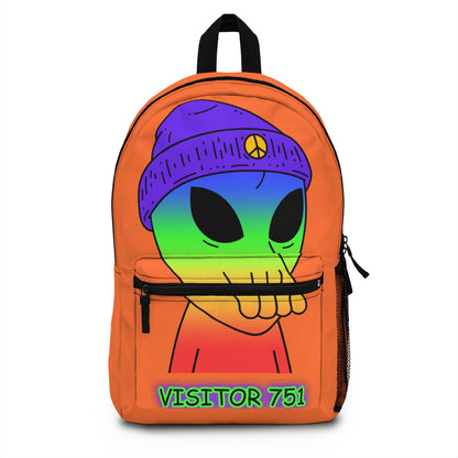 Rainbow Peace Alien Squid Mouth Visitor Backpack