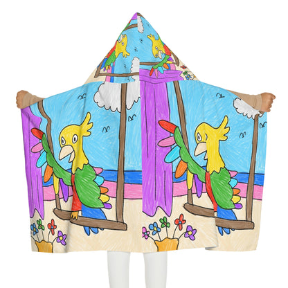 Animal Lover Parrot Perfect Gift for Parrot Owners Youth Hooded Towel