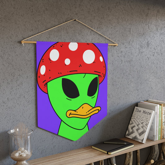 Duck Beak Alien Visitor Mushroom Head Pennant