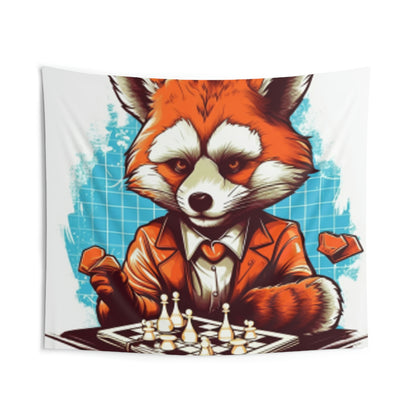 Red Panda Chess Player Strategy Game Graphic Indoor Wall Tapestries