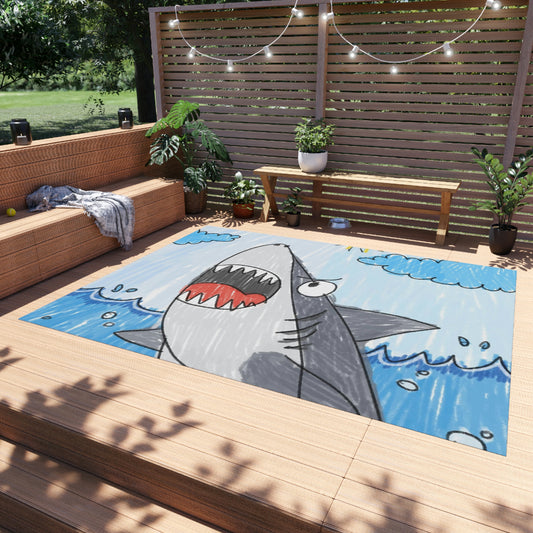 Shark Jaw Teeth Attack Ocean Sea Creature Outdoor Rug