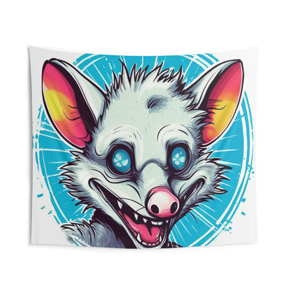 Delightful Opossum Summer Animation Indoor Wall Tapestries