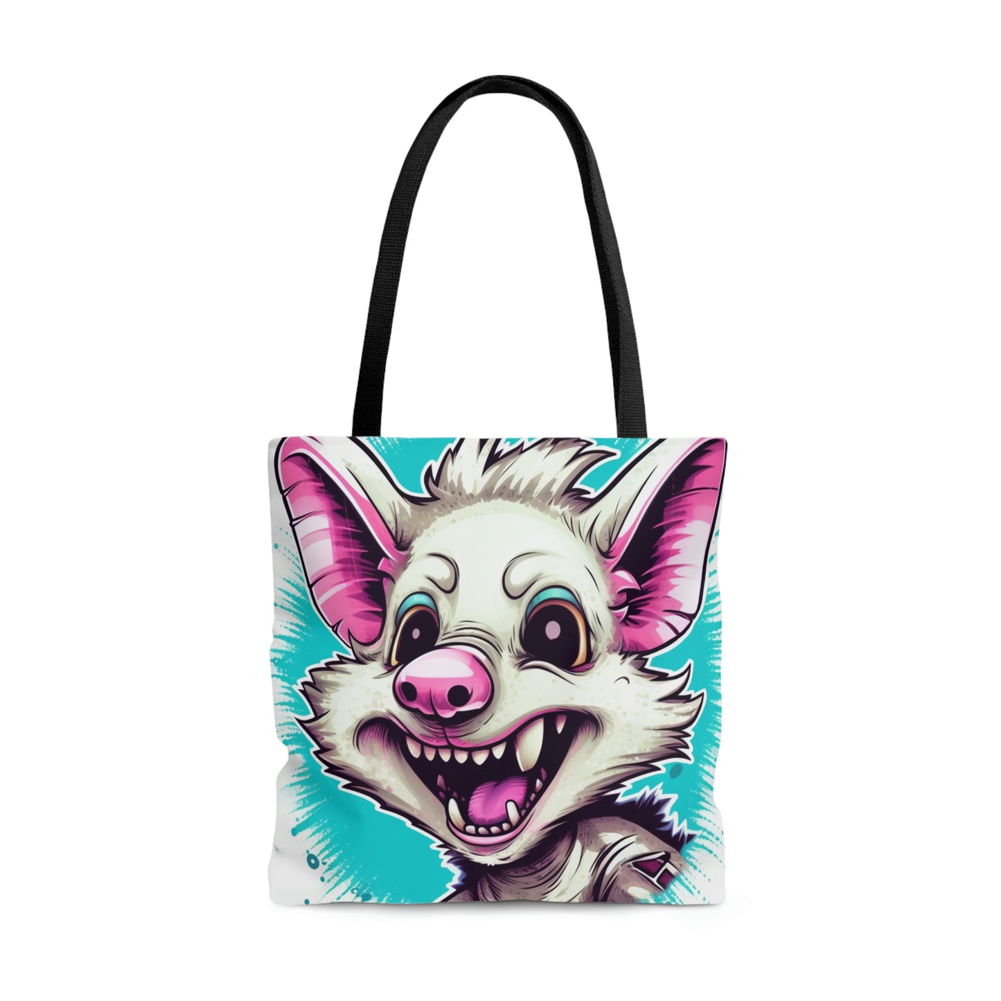 Animated Opossum Retro Anime Fun Graphic Tote Bag (AOP)