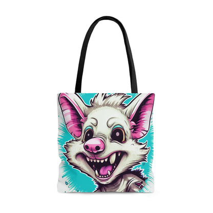 Animated Opossum Retro Anime Fun Graphic Tote Bag (AOP)