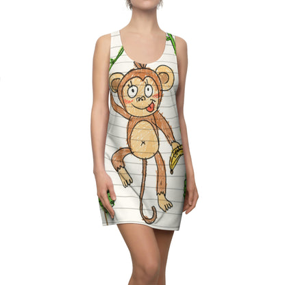 Graphic Monkey - Fun Zoo Clothing for Ape Lovers Women's Cut & Sew Racerback Dress