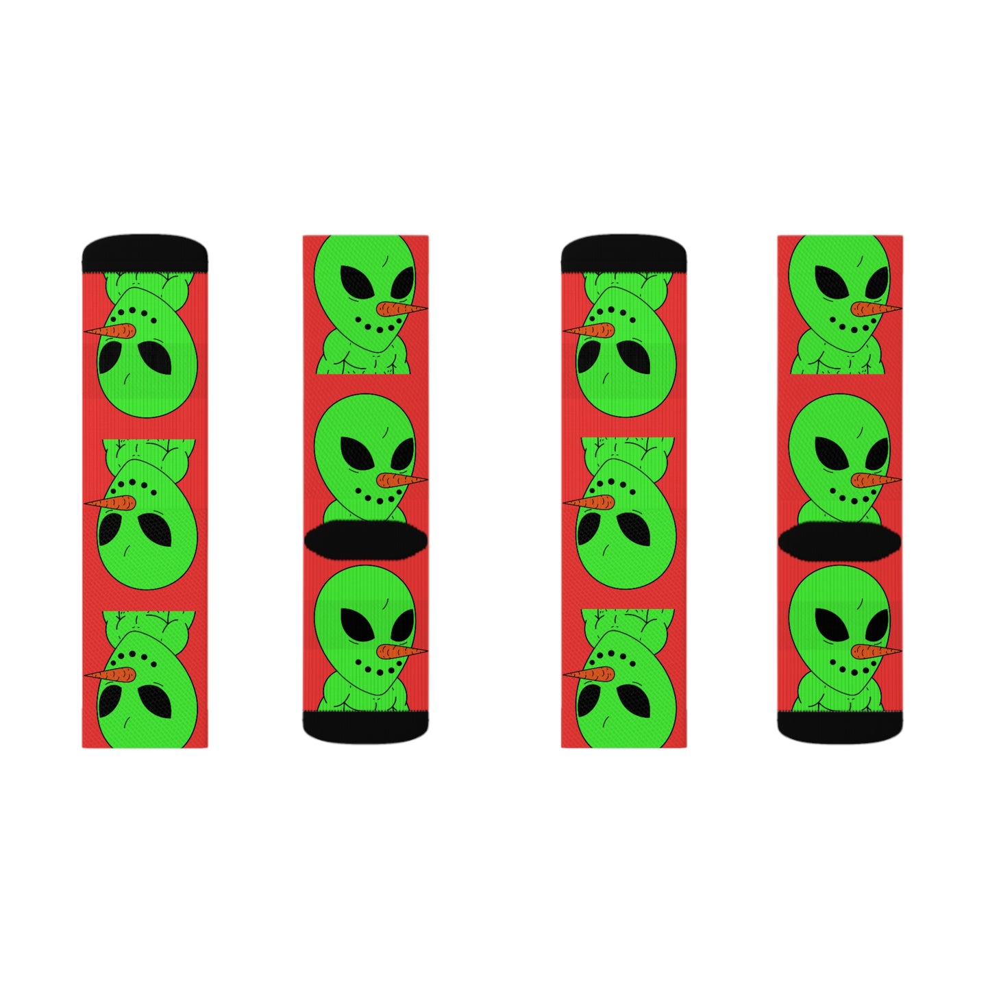 Alien Veggie Visi Vegetable Visitor Sublimation Socks