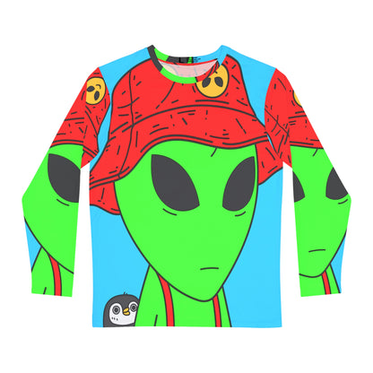 Penguin Cute Cartoon Alien Animal Men's Long Sleeve AOP Shirt