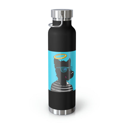 Halo Christian Wolf Angel Werewolve Copper Vacuum Insulated Bottle, 22oz