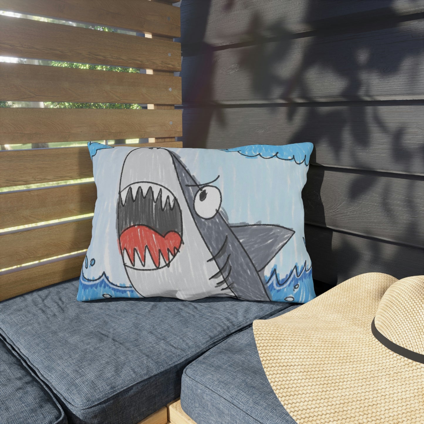 Shark Jaw Teeth Attack Ocean Sea Creature Outdoor Pillows