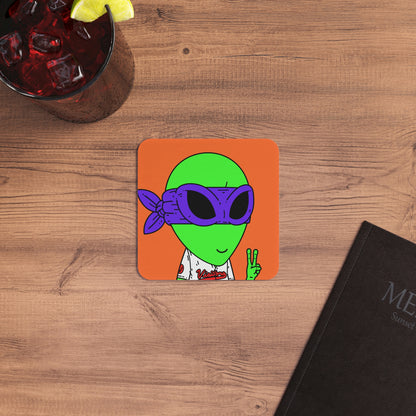 Purple Ninja Peace Visitor Jersey Alien Coasters (50, 100 pcs)