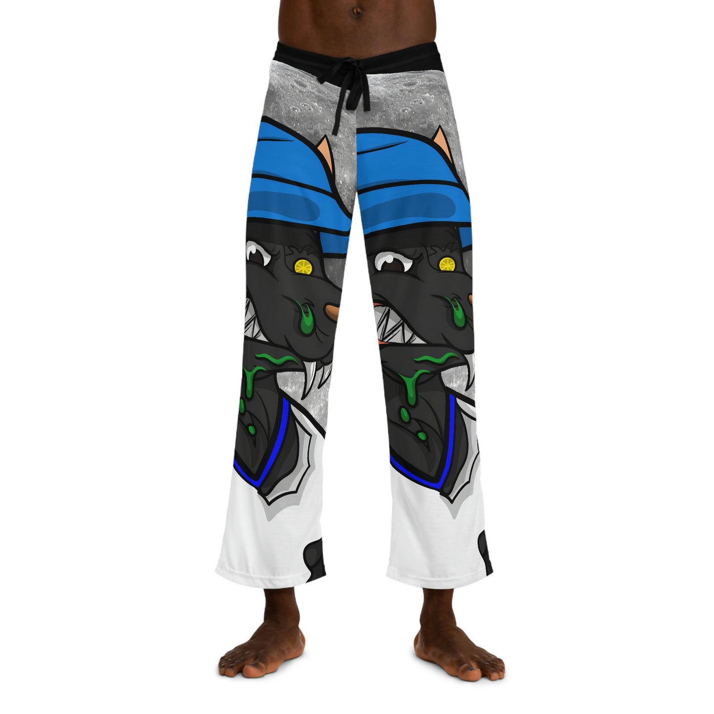 Full Moon Cyborg Werewolve Wolf Men's Pajama Pants (AOP)