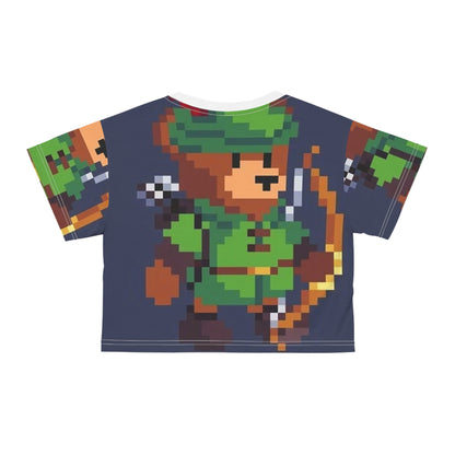 Robin Hood Hat Archer Bear AOP Crop Tee