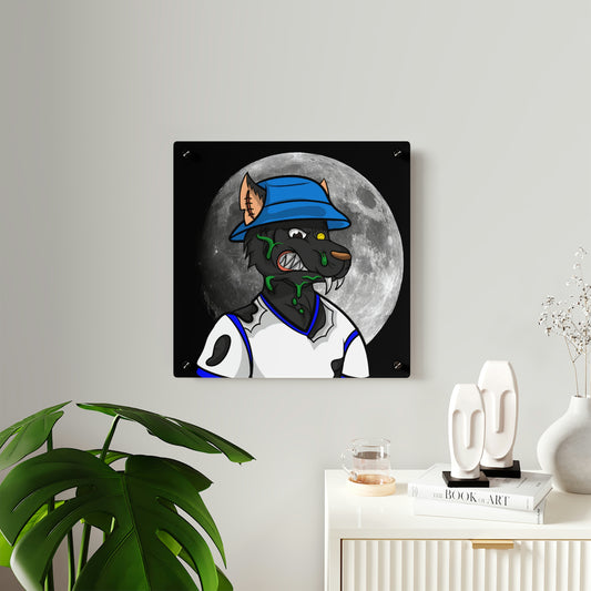 Full Moon Wolf Werewolve Acrylic Wall Art Panels