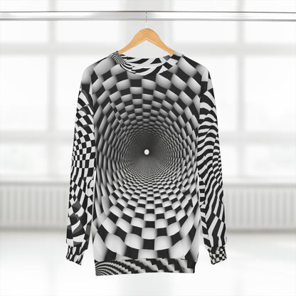 3D Optical Illusion Vortex Bottomless Hole design Unisex Sweatshirt (AOP)