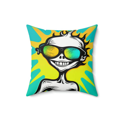 Punk Alien Style Anime Spun Polyester Square Pillow