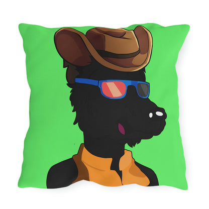 Cowgirl Wolf Cyborg Wolve Outdoor Pillows