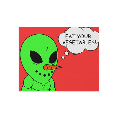 Veggie Visi The Vegetable Visitor Alien Eat Your Veg Outdoor Rug