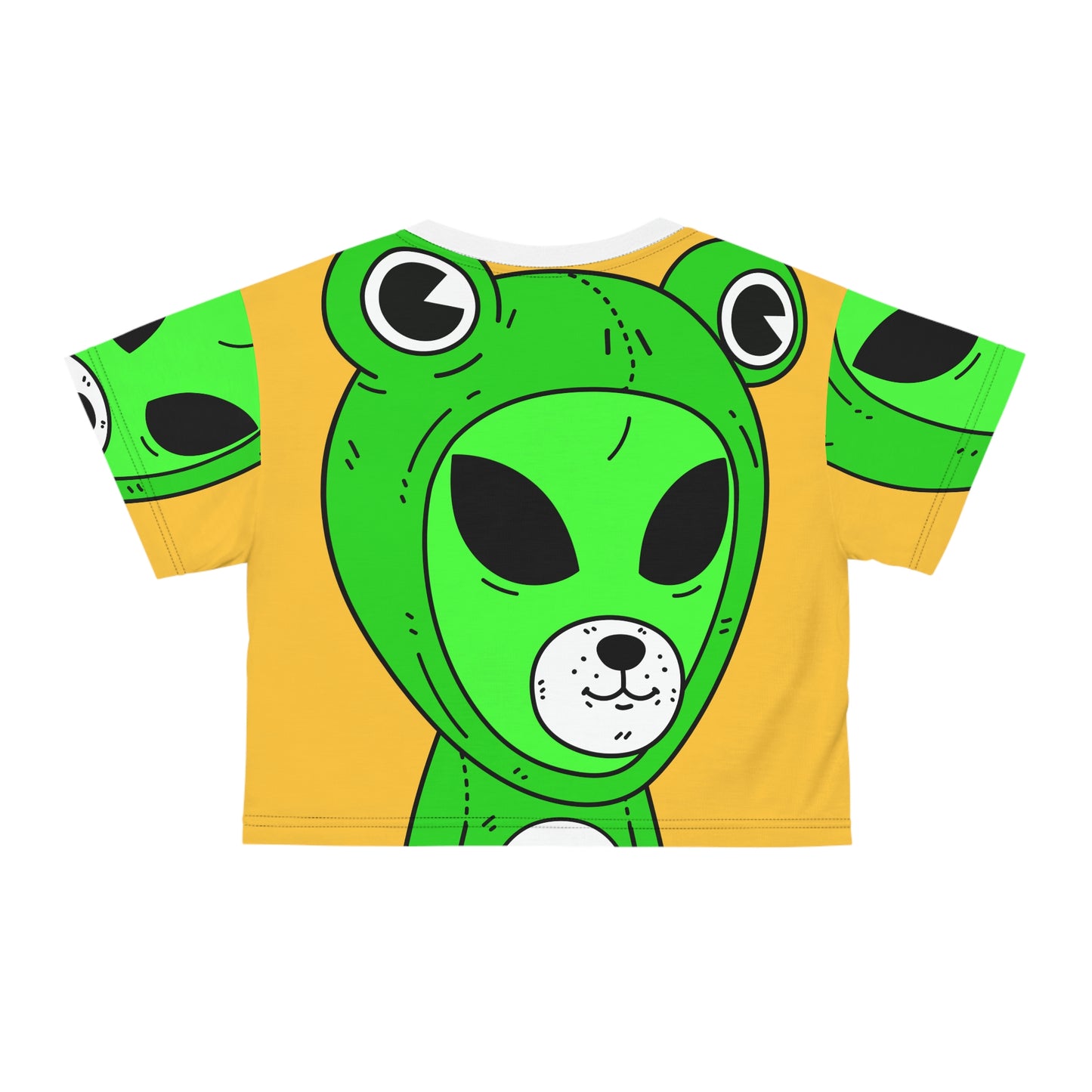 Frog Alien Visitor Crop Tee (AOP)