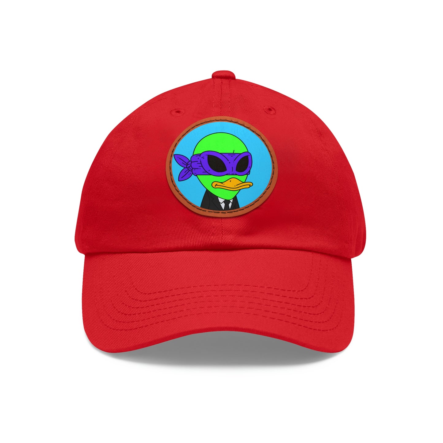 Visitor 751 Alien Dad Hat with Leather Patch (Round)