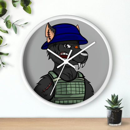 Army Wolf Wall clock