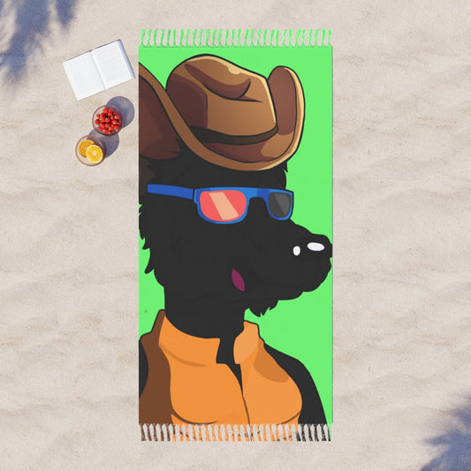 Cyborg Wolf Puffy Chaqueta Puffy Chaqueta Sombrero Vaquero Boho Tela de Playa