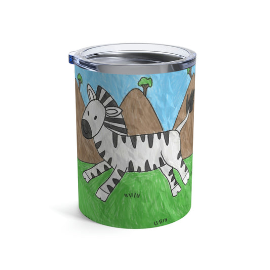 Zebra Graphic Hipster Zebra Animal Tumbler 10oz